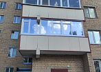 Остекление нестандартного проема пластиковыми рамами на 2-м этаже дома 17 по ул.Гагарина г.Нижнекамск. Стеклопакеты с защитой от УФ-лучей mobile